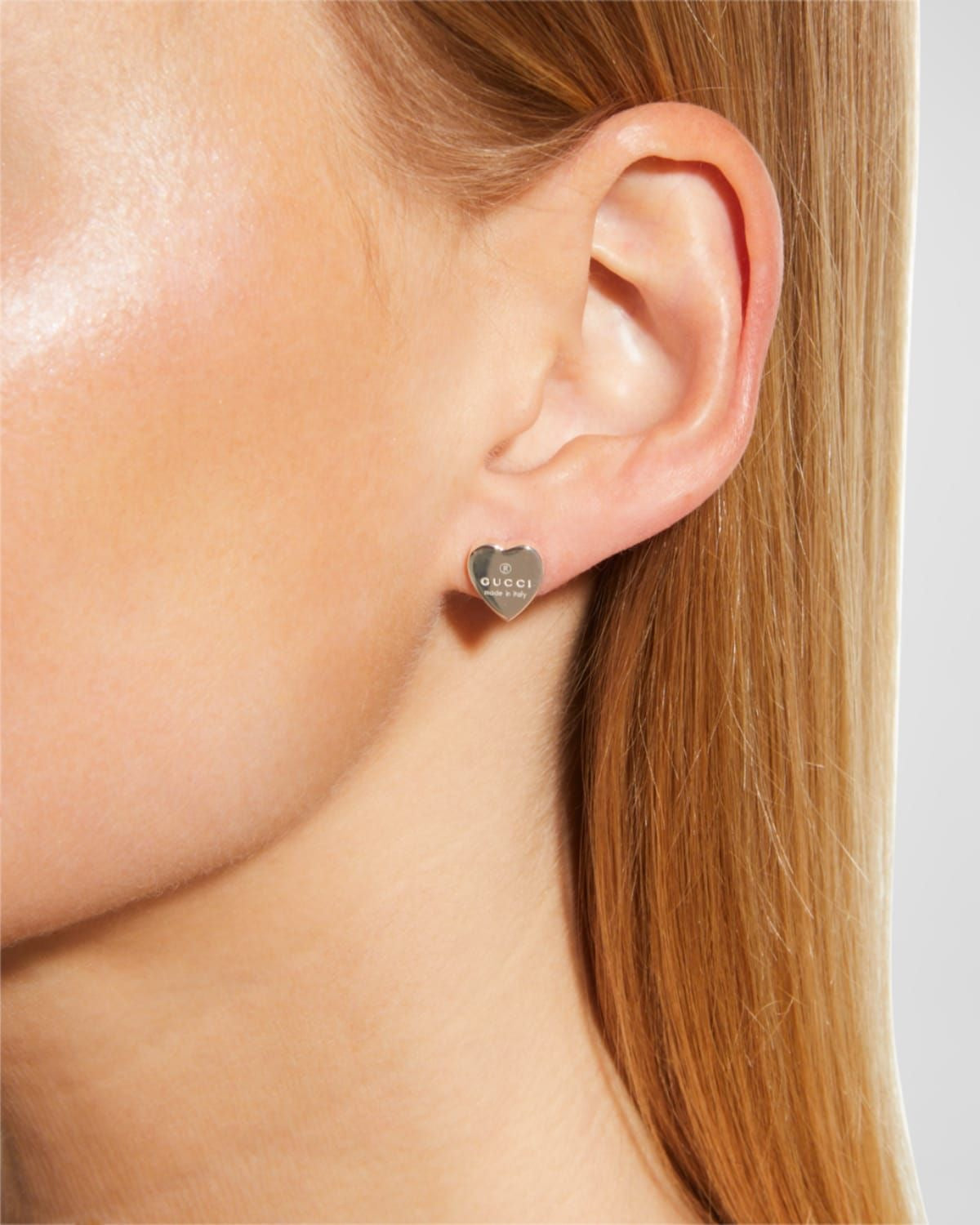 Gucci trademark heart-shaped earrings